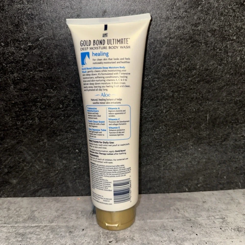 Gold Bond Ultimate Deep Moisture Body Wash Healing Aloe Fresh Clean Scent 12.5oz
